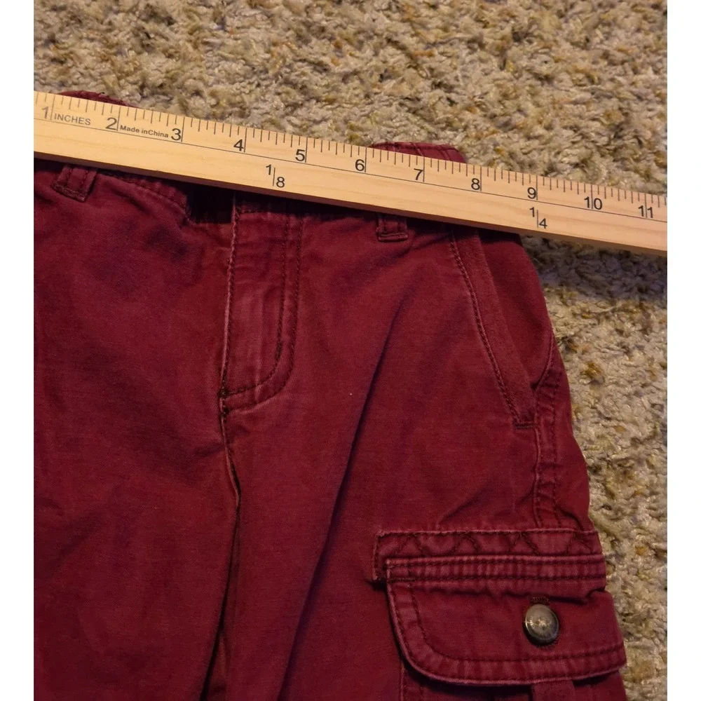 Gymboree Cargo Shorts Youth Size 4T‎ Red Button Pockets